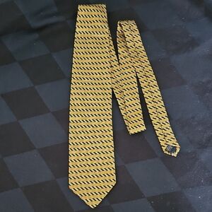 Bachrach Yellow and Black Geometric Tie